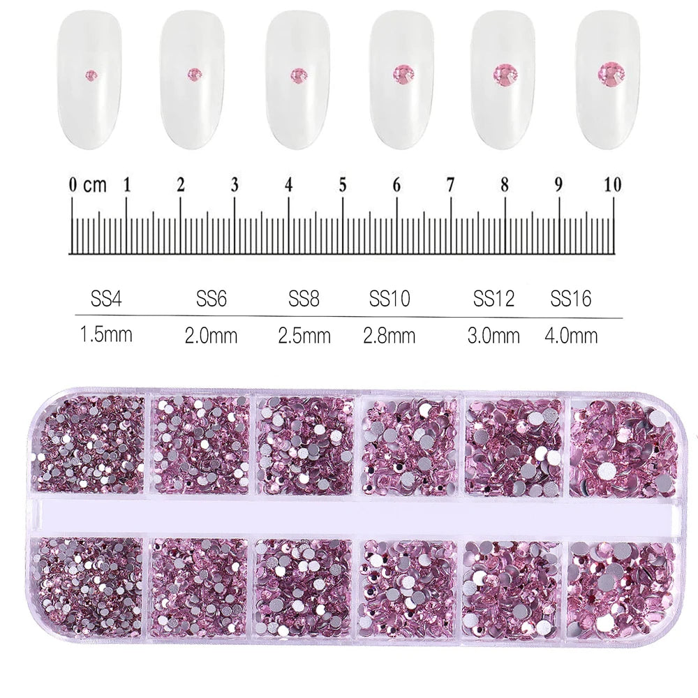 100/50cm Long Luxury Crystal Chain Nail