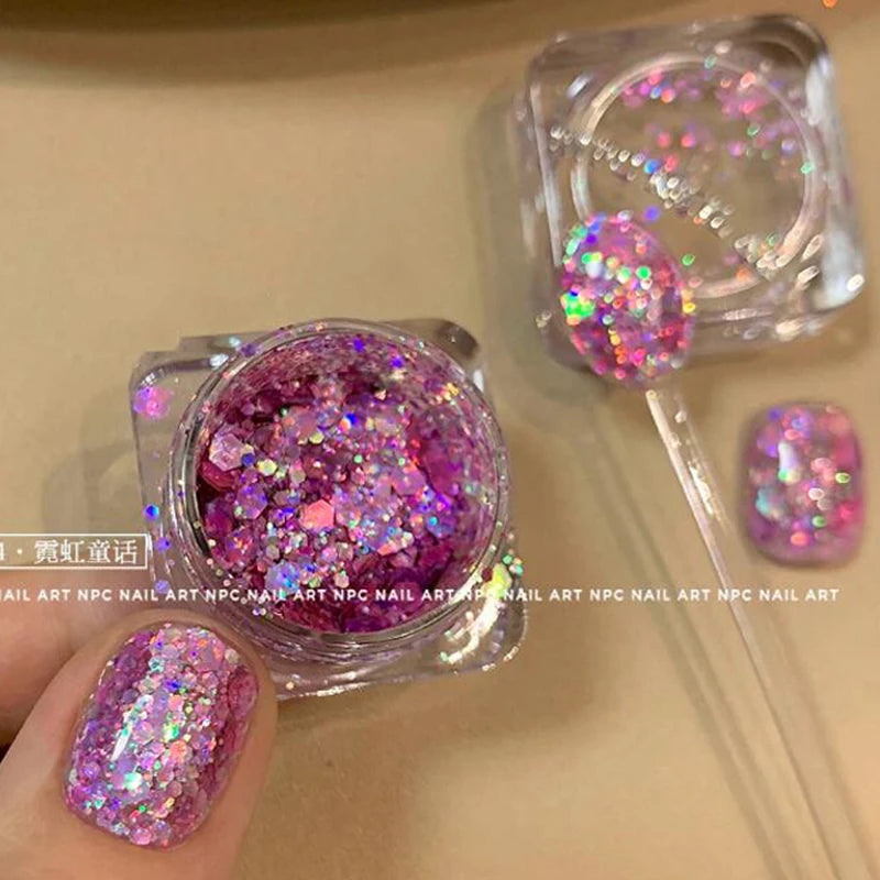 1Box Chameleon Nail Flakes Net2-3g