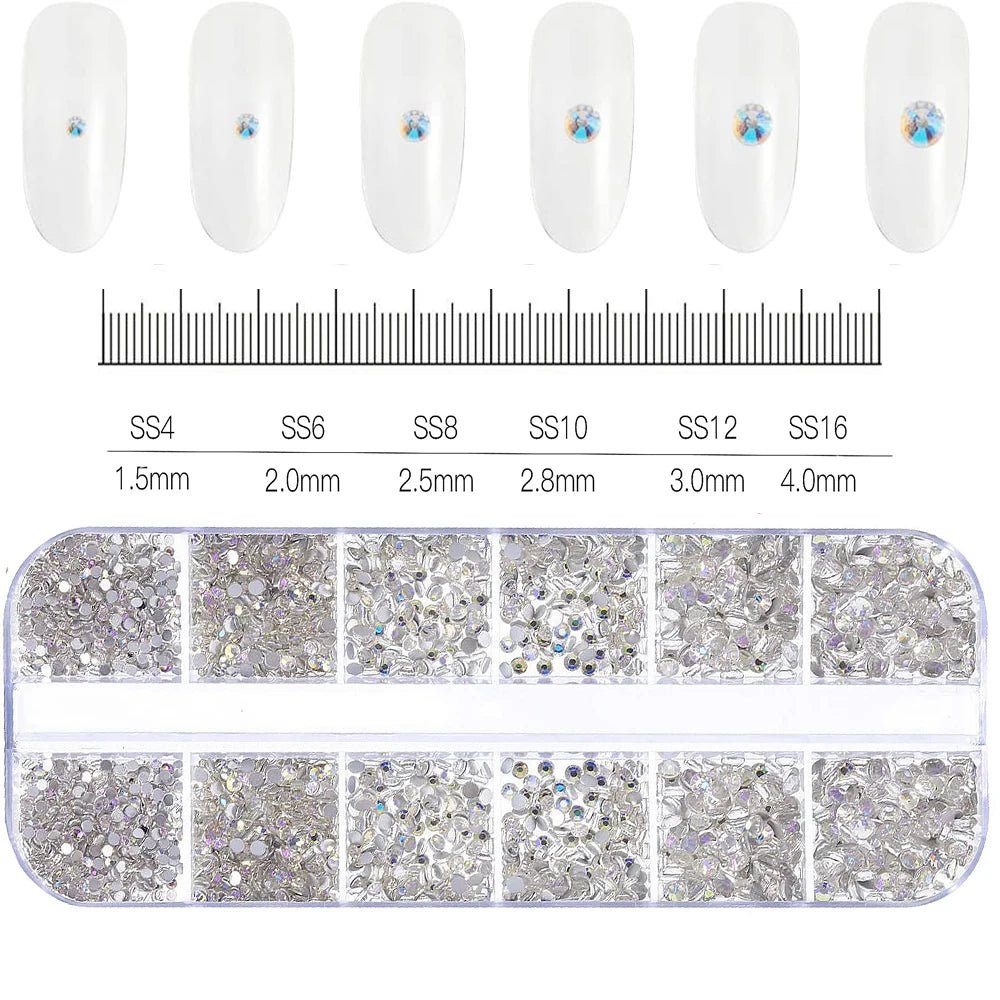 100/50cm Long Luxury Crystal Chain Nail