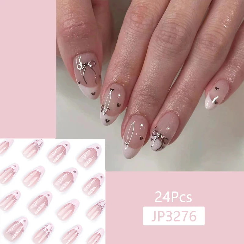 24Pcs/Set Cute and Playful Wearing False Nails