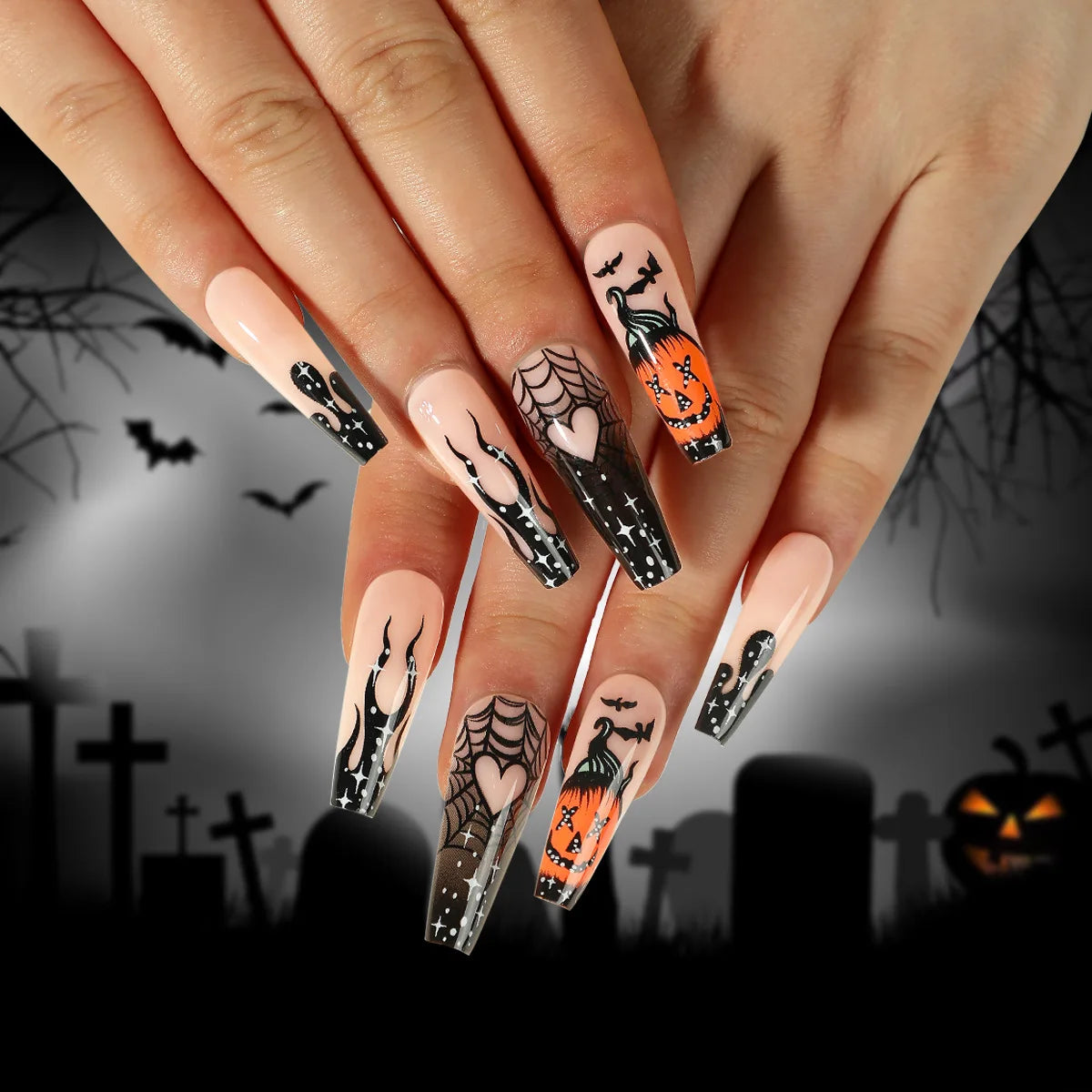 24pcsHalloween Fake Nails