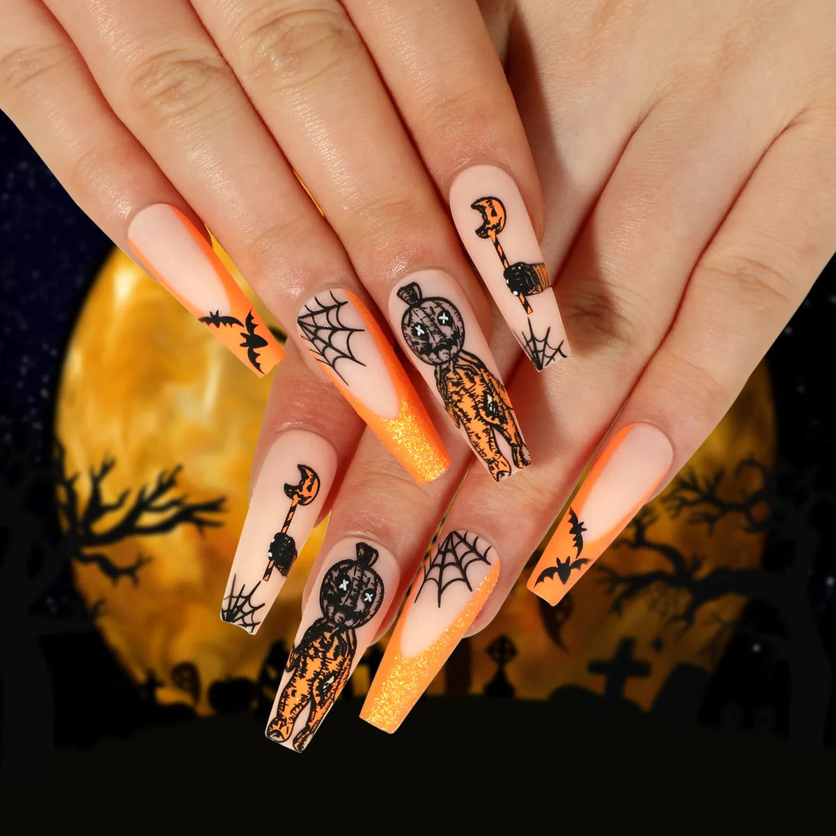 24pcsHalloween Fake Nails