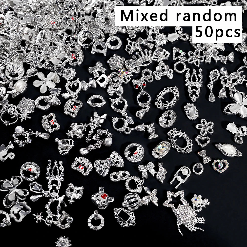 50Pcs 3D Mixed Random Luxury Nail