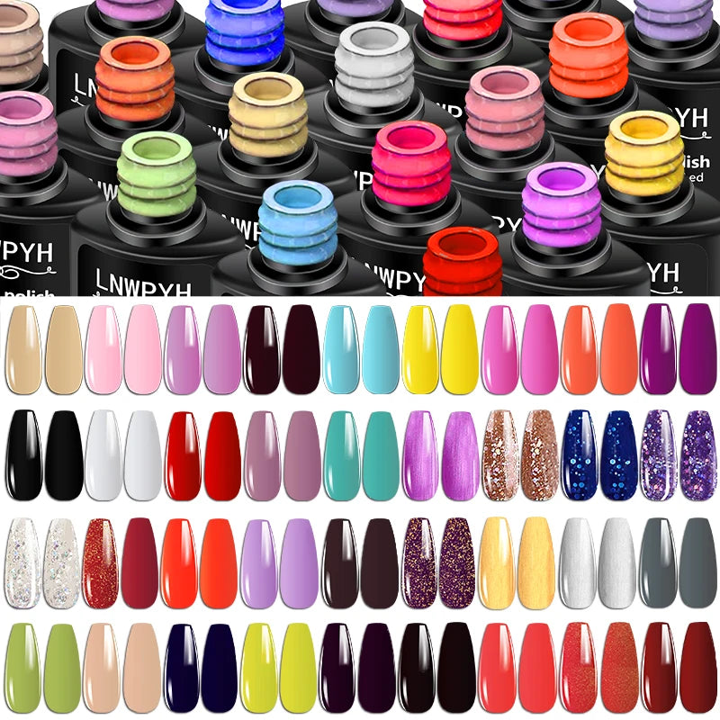 42Pcs/Set Gel Nail Polish Kit Hybrid Varnish Set