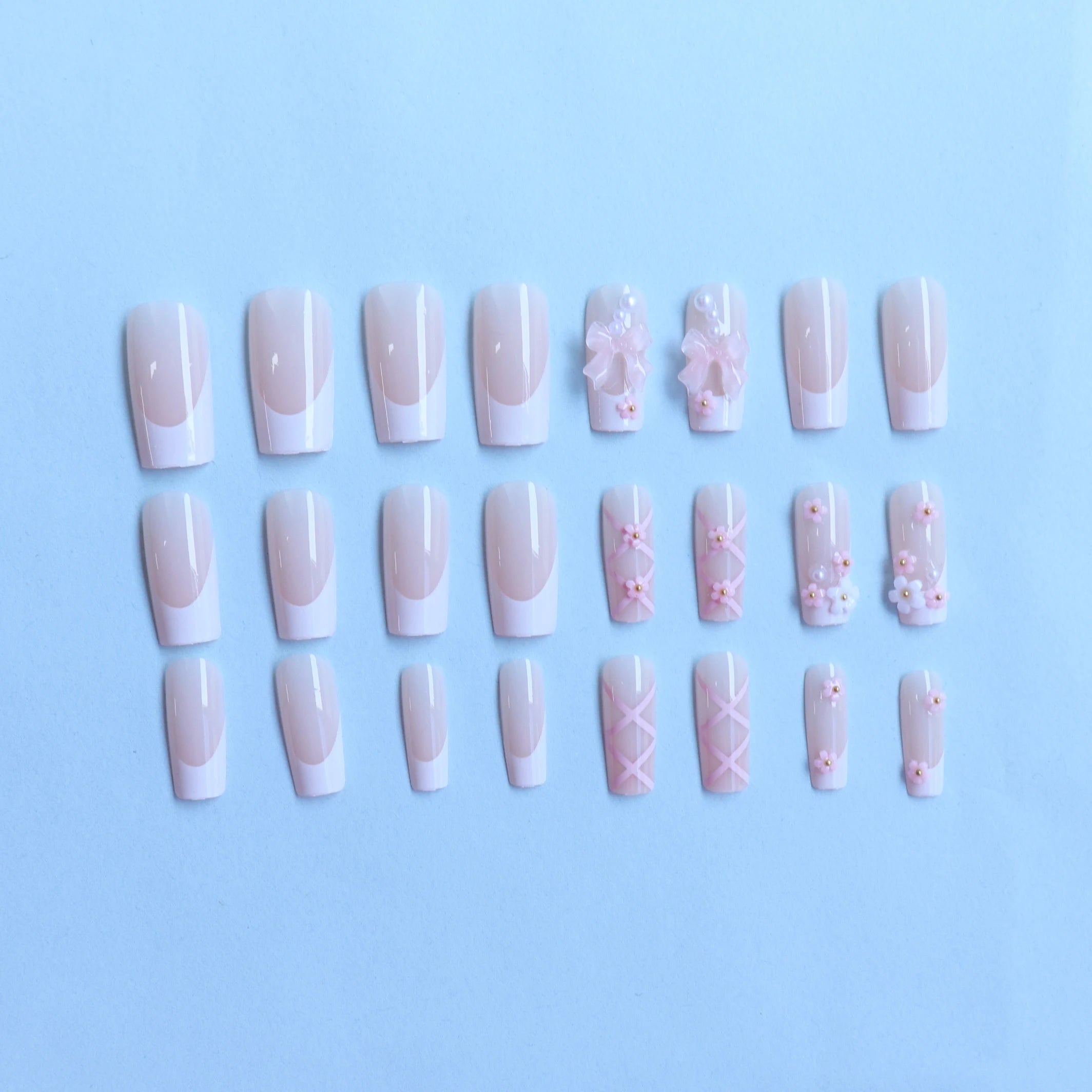 24pcs Ballet Fake Nails