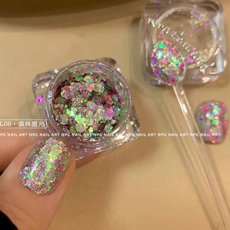1Box Chameleon Nail Flakes Net2-3g