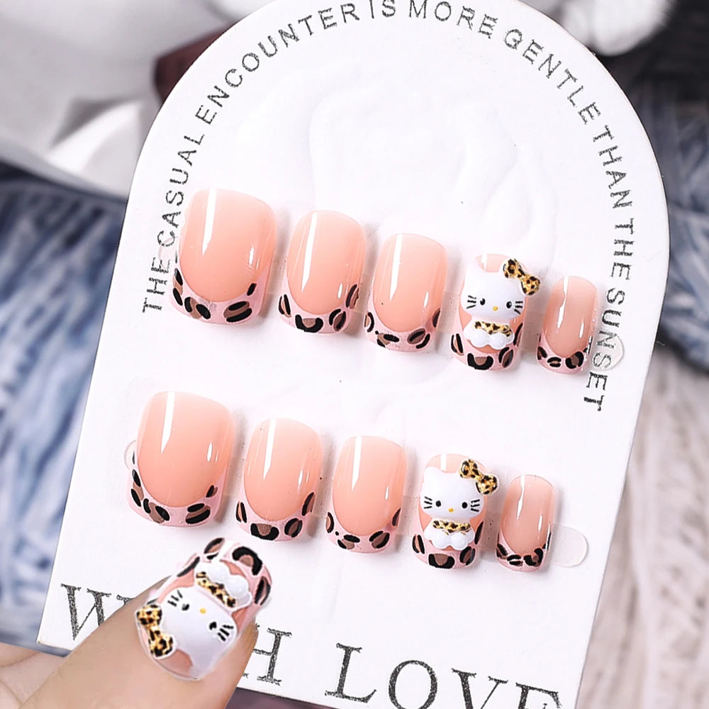 Sanrio Kawaii Pink My Melody Fake Nails 24Pc