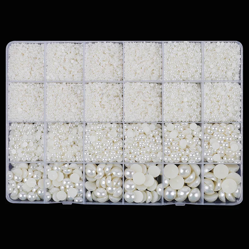 2500pcs Glass Crystal Diamond Flat Bottom Rhinestones Nail