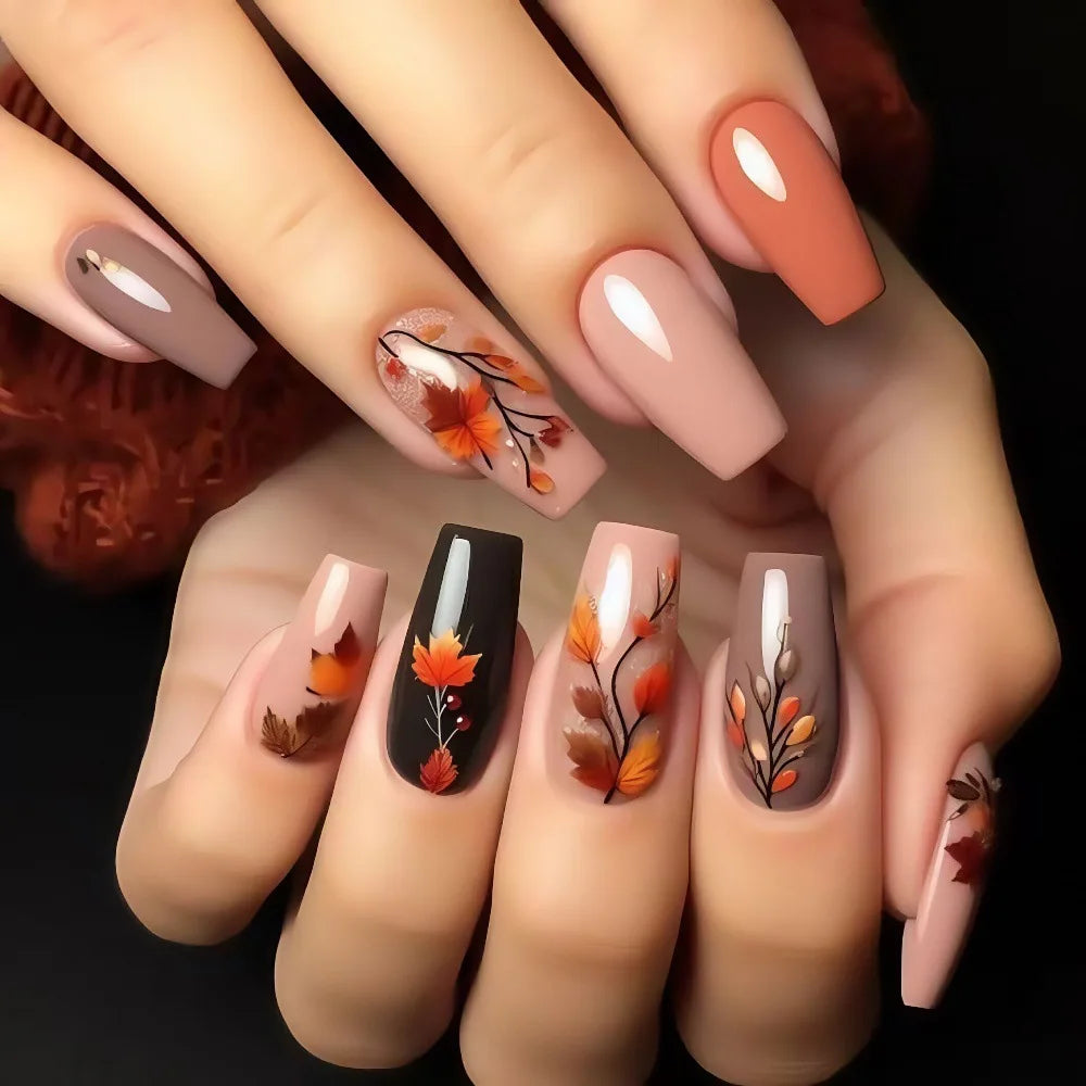24pcsShort Medium long fake nails