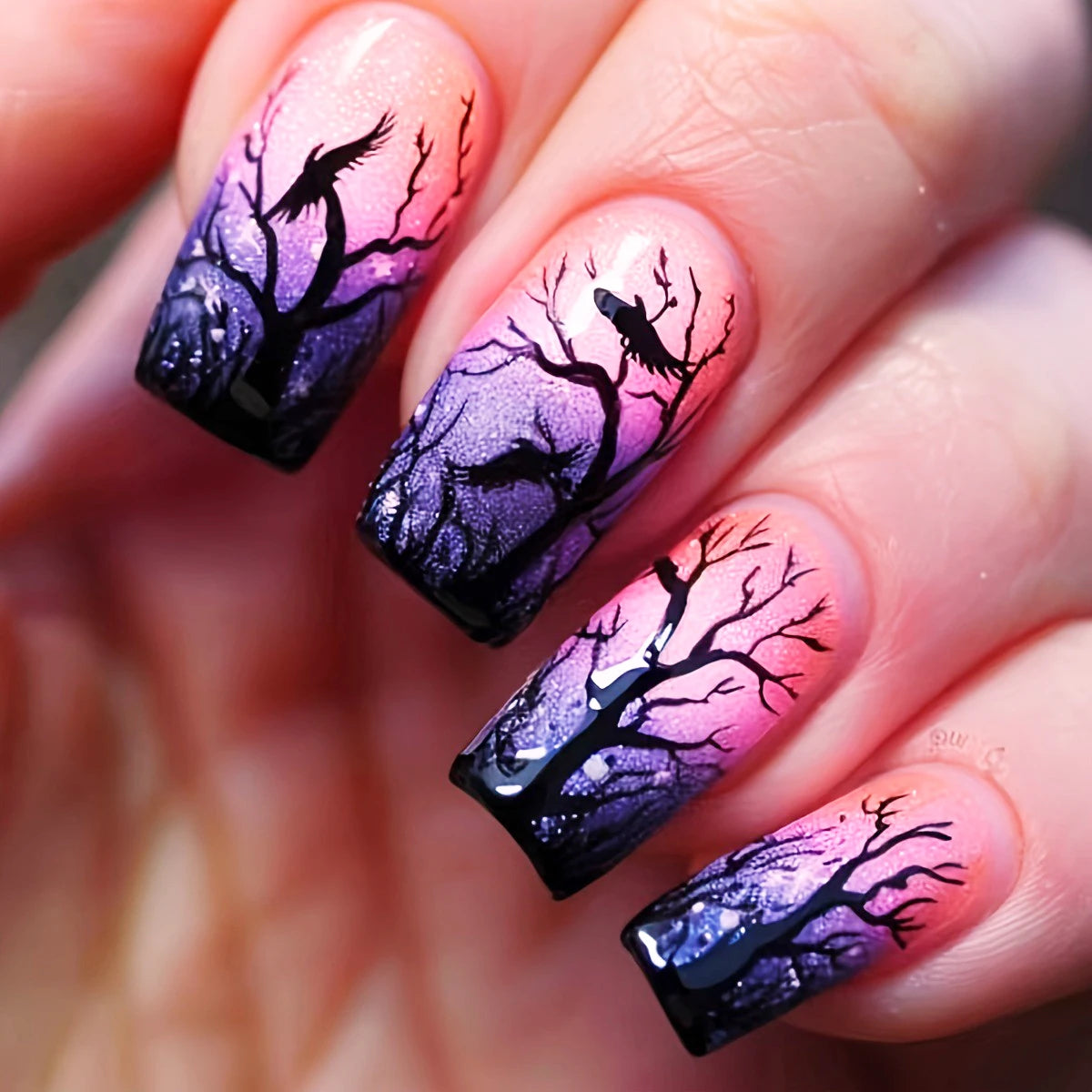 24pcs/set Medium fake nails for