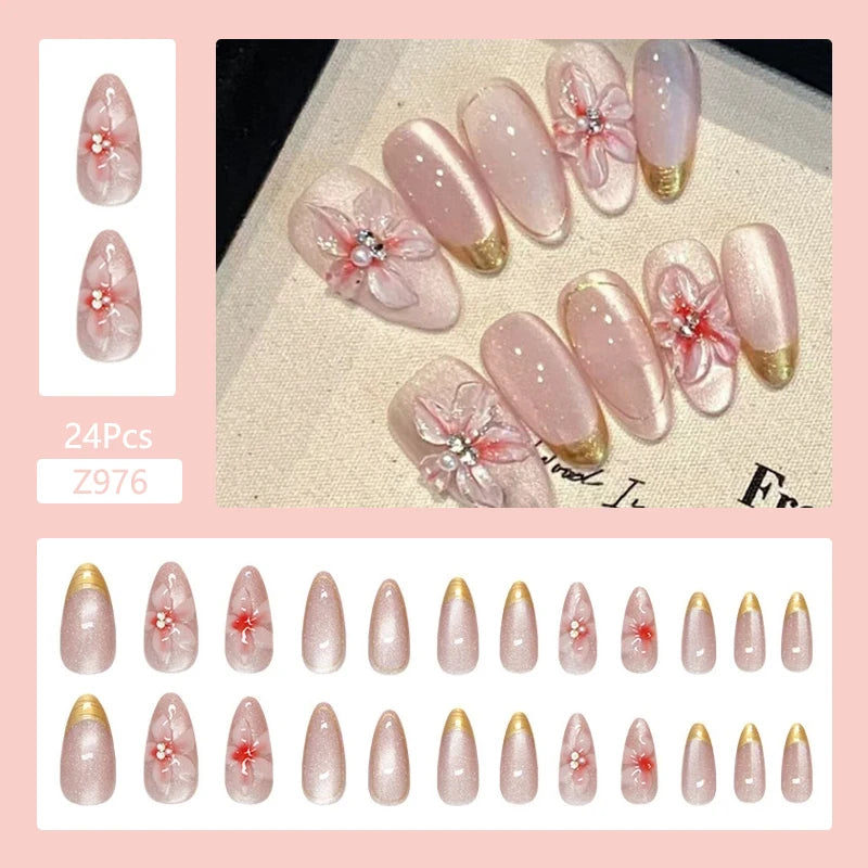 24Pcs/Set Cute and Playful Wearing False Nails