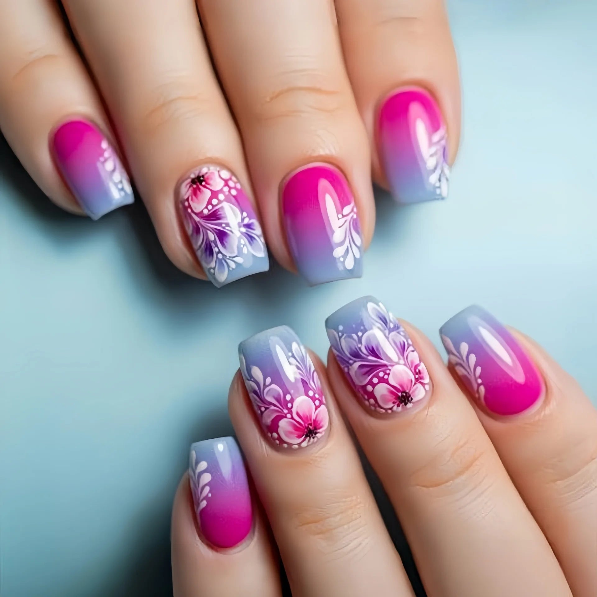 24pcsShort Medium long fake nails