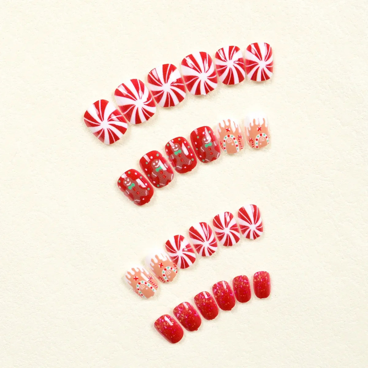 24Pcs Short Oval Press-On Nails