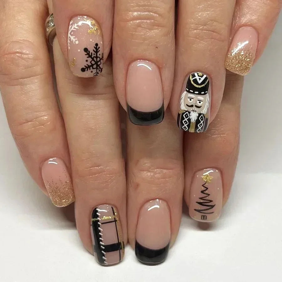 24Pcs Short Oval Press-On Nails