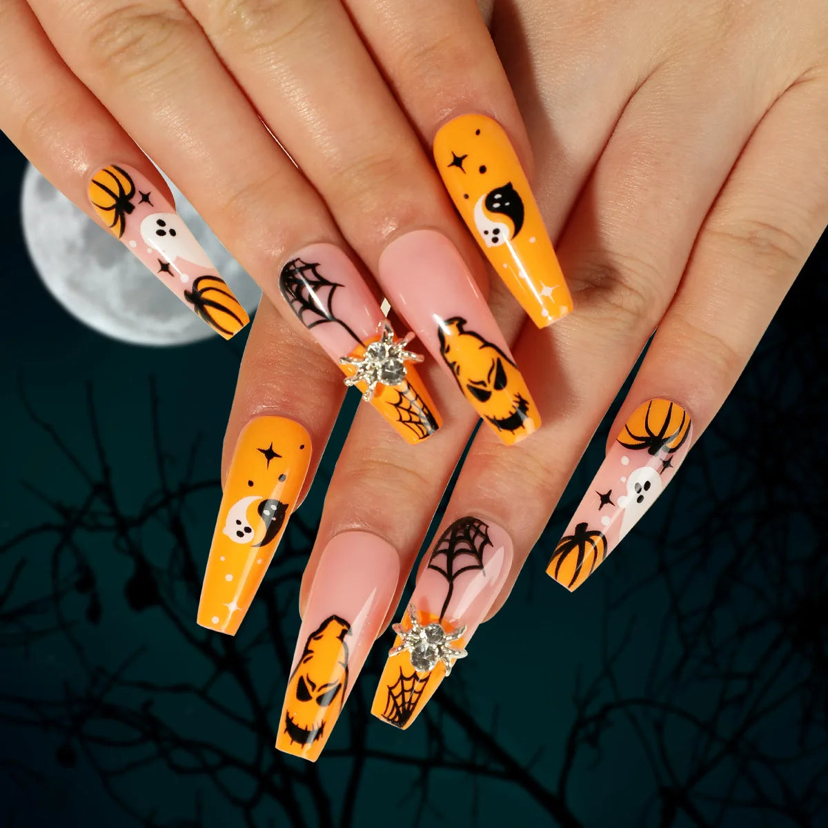 24pcsHalloween Fake Nails