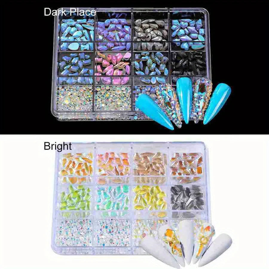 12 Grid/Box 3D Nail Gems