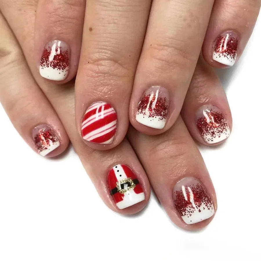 24Pcs Short Oval Press-On Nails
