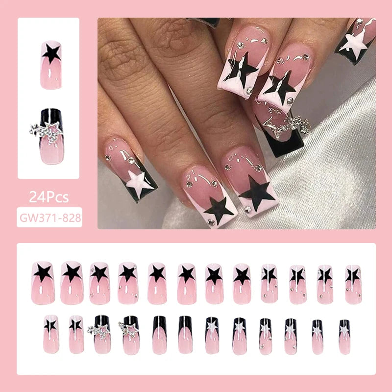 24Pcs/Set Cute and Playful Wearing False Nails