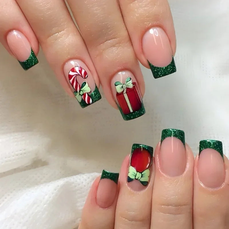 24Pcs Short Oval Press-On Nails