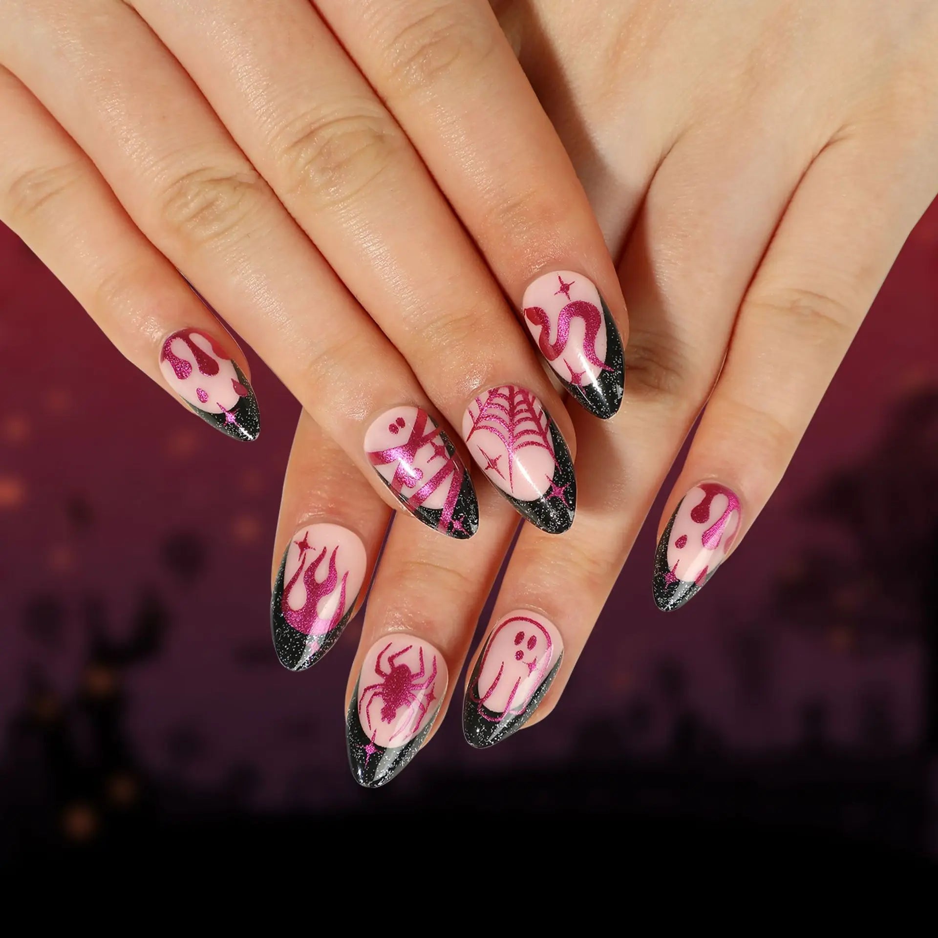 24pcsHalloween Fake Nails