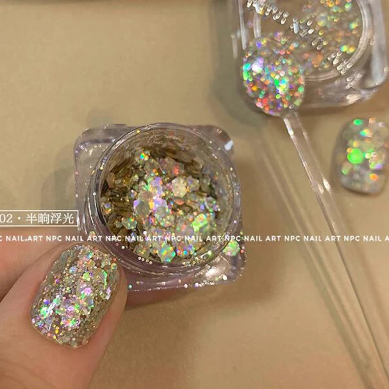 1Box Chameleon Nail Flakes Net2-3g