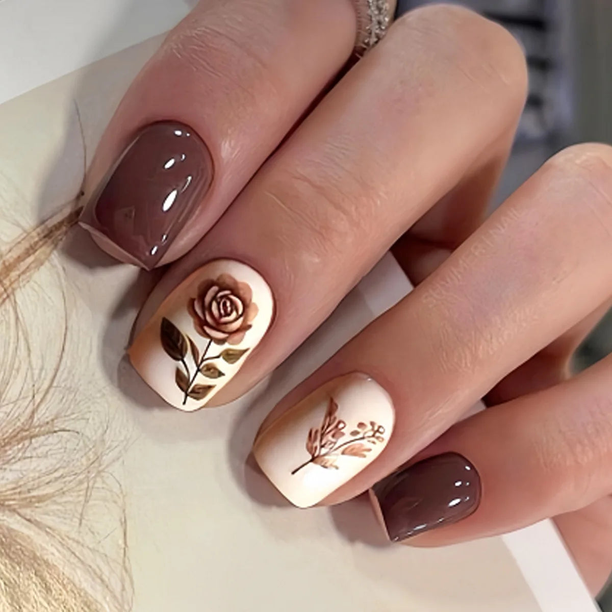 24pcsShort Medium long fake nails