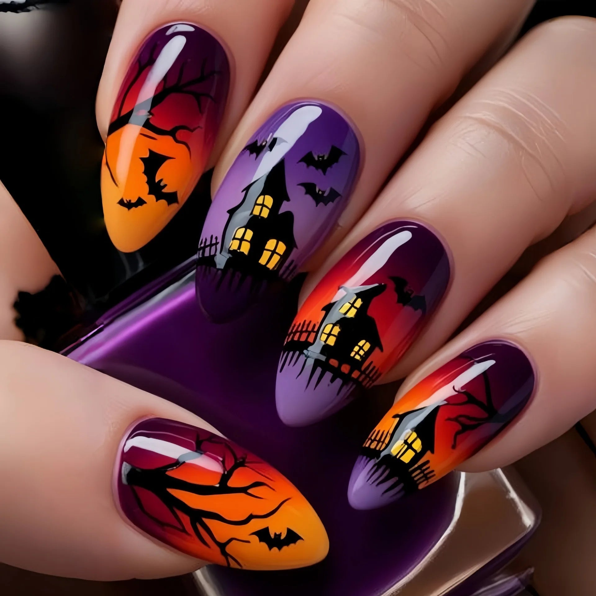 24pcs/set Medium fake nails for