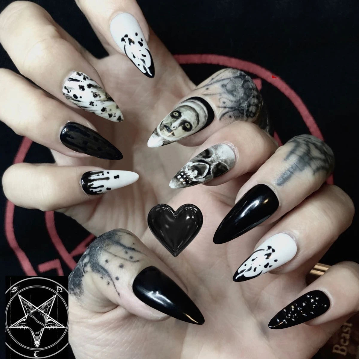 24pcsHalloween Fake Nails