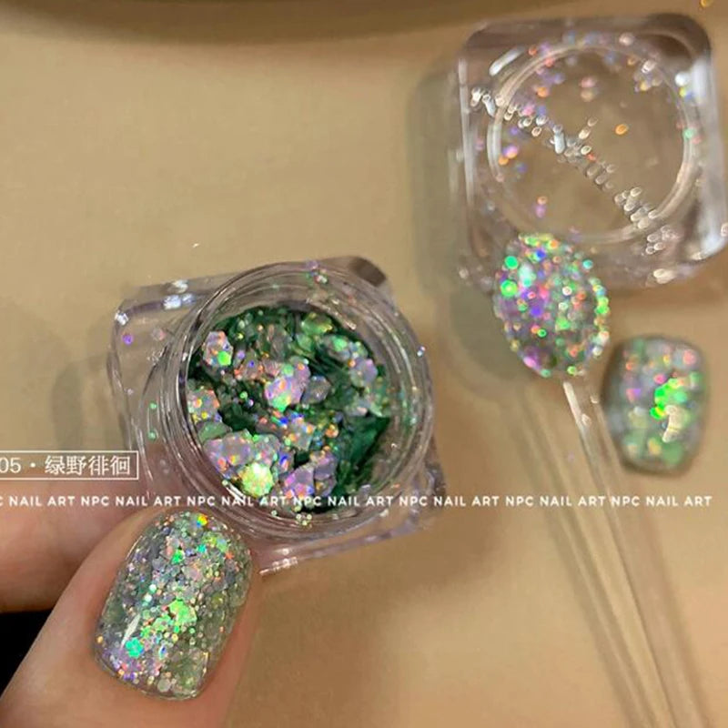 1Box Chameleon Nail Flakes Net2-3g