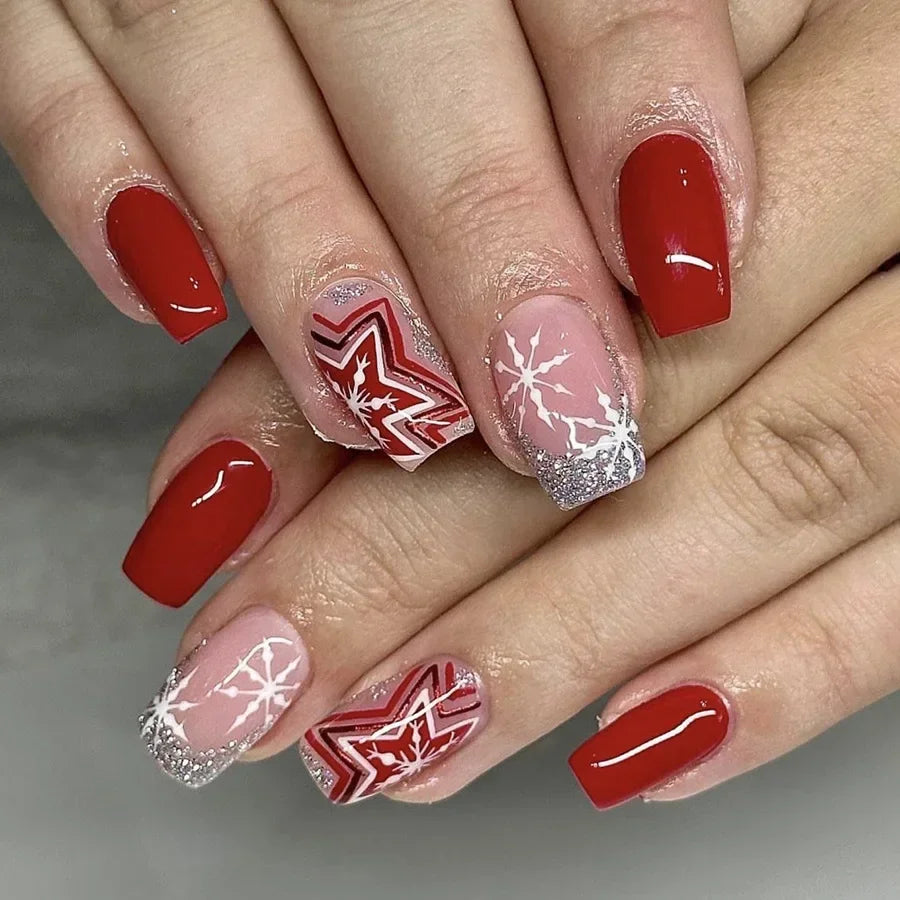 24Pcs Short Oval Press-On Nails