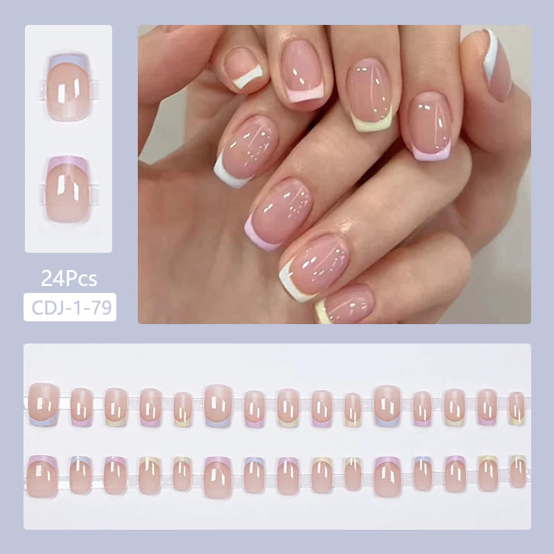 24Pcs/Set Cute and Playful Wearing False Nails