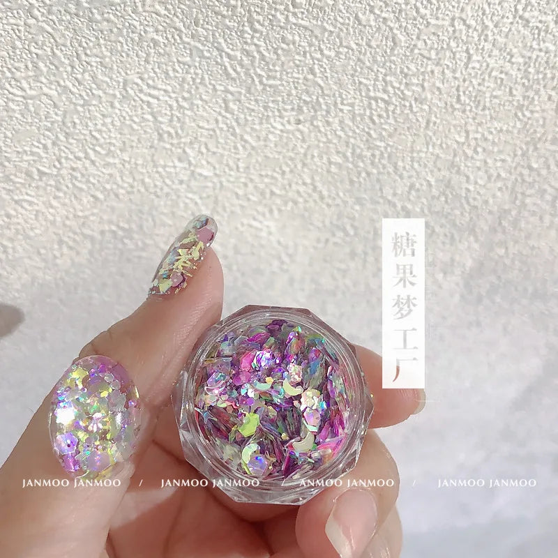 1Box Chameleon Nail Flakes Net2-3g