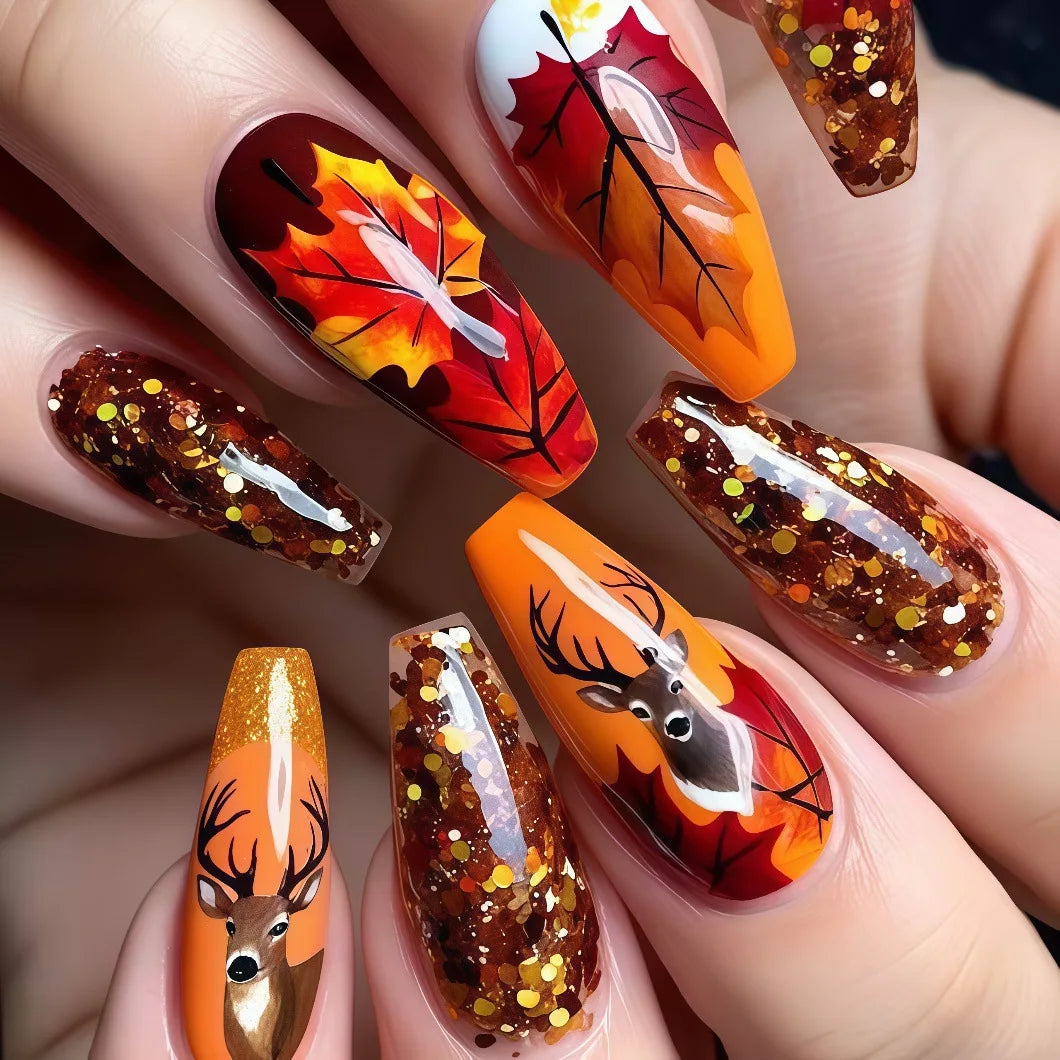 24pcsShort Medium long fake nails