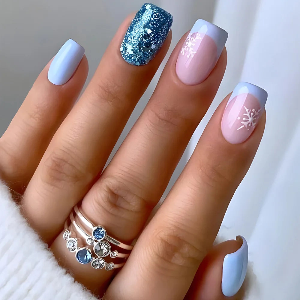24pcs Merry Christmas Press On Nails