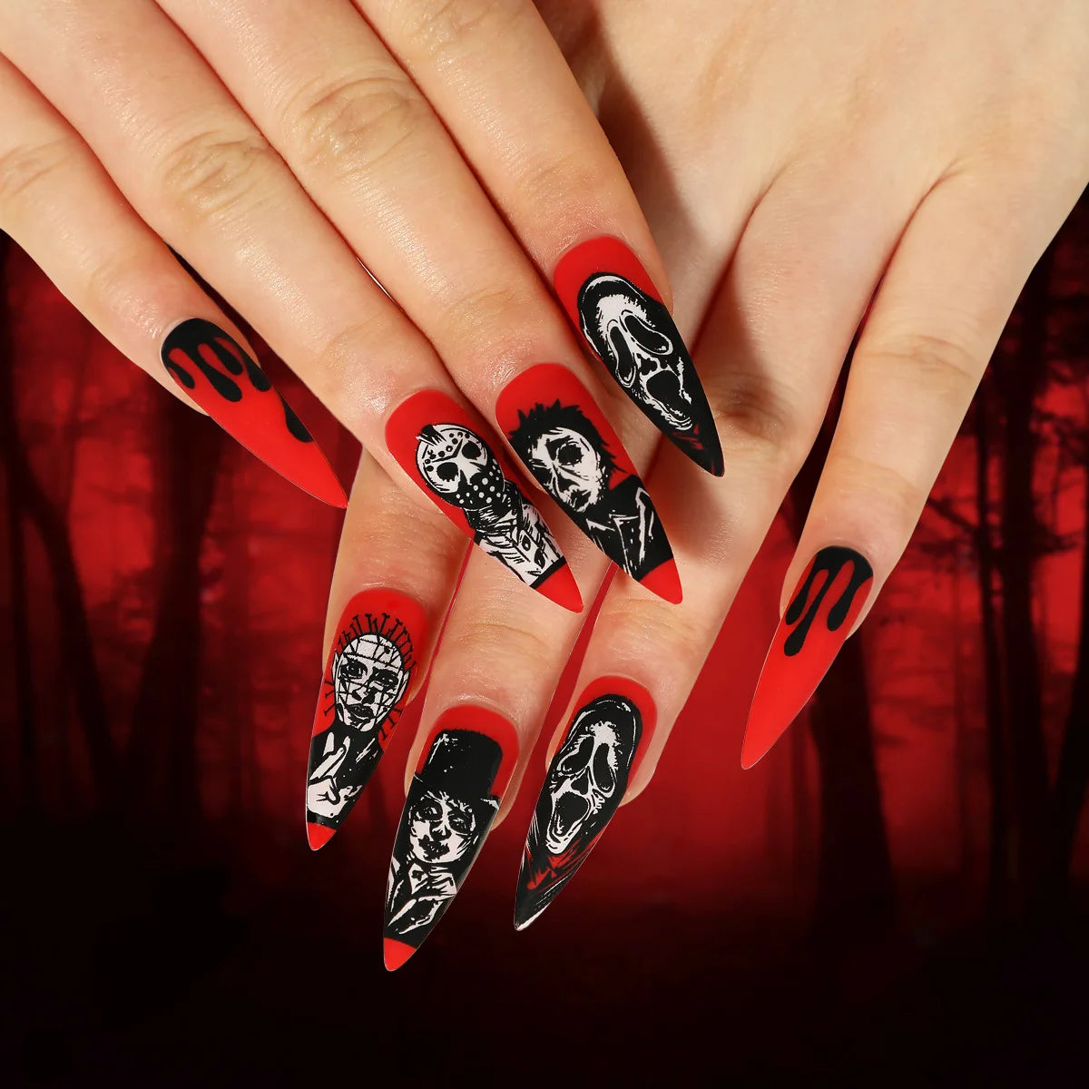 24pcsHalloween Fake Nails