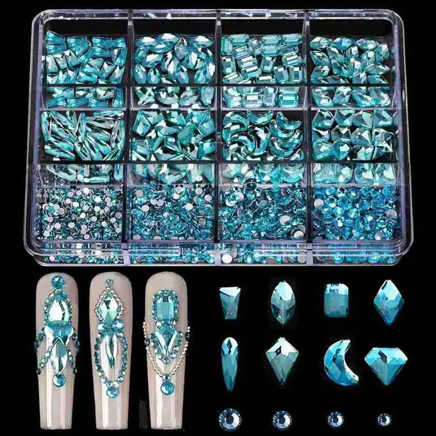 12 Grid/Box 3D Nail Gems