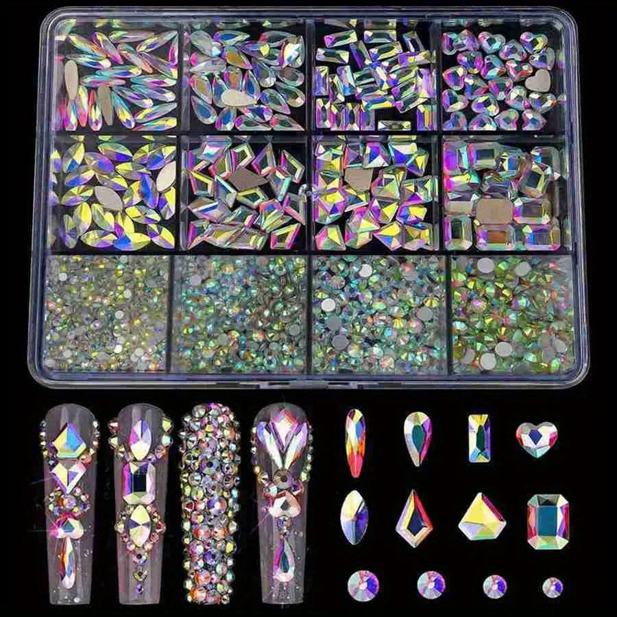 12 Grid/Box 3D Nail Gems
