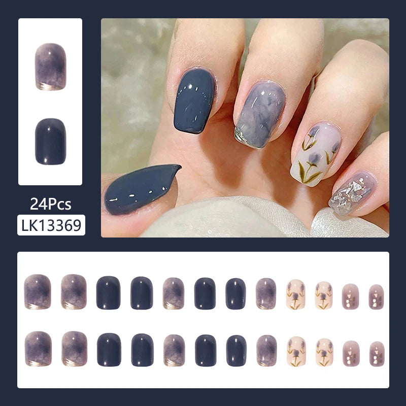 24Pcs/Set Cute and Playful Wearing False Nails