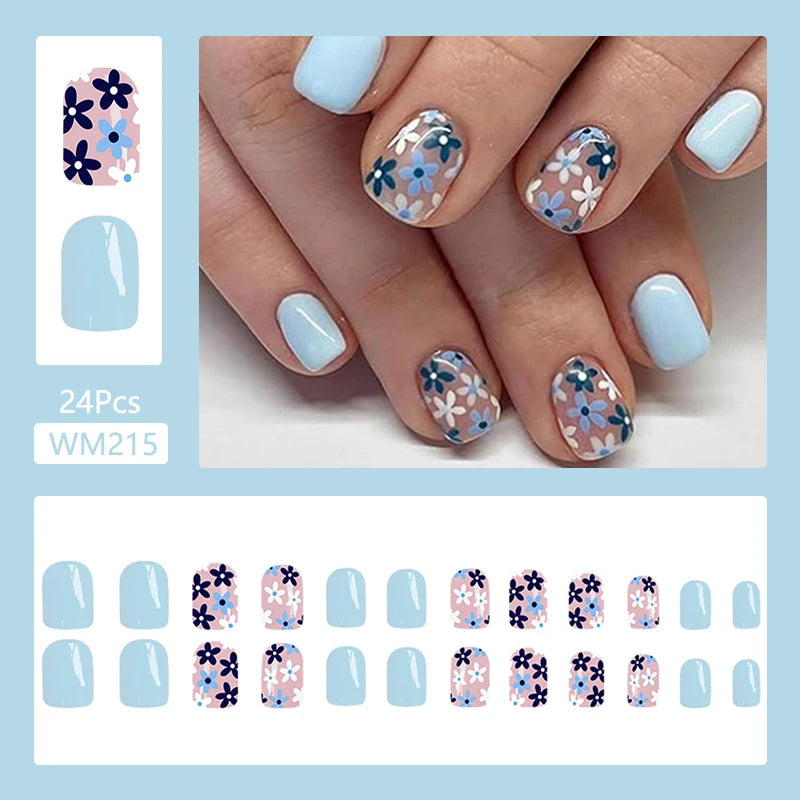 24Pcs/Set Cute and Playful Wearing False Nails