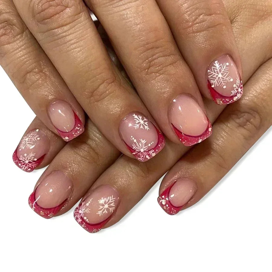 24Pcs Short Oval Press-On Nails