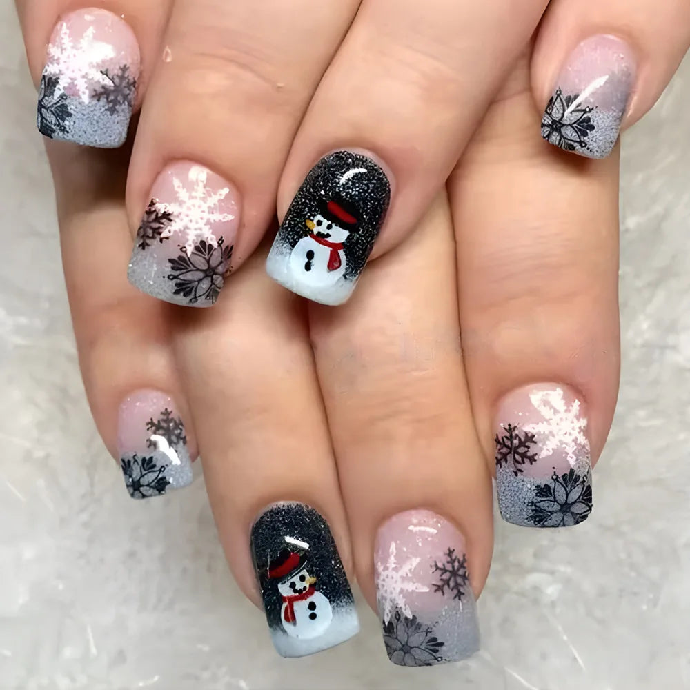 24pcs Merry Christmas Press On Nails