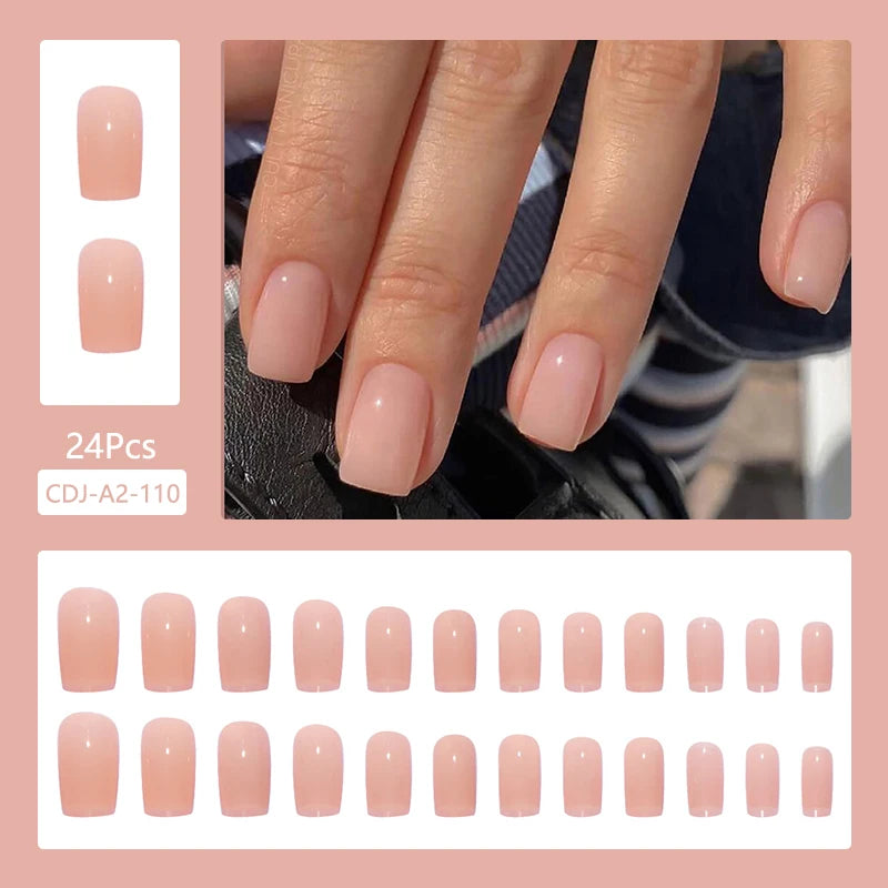 24Pcs/Set Cute and Playful Wearing False Nails