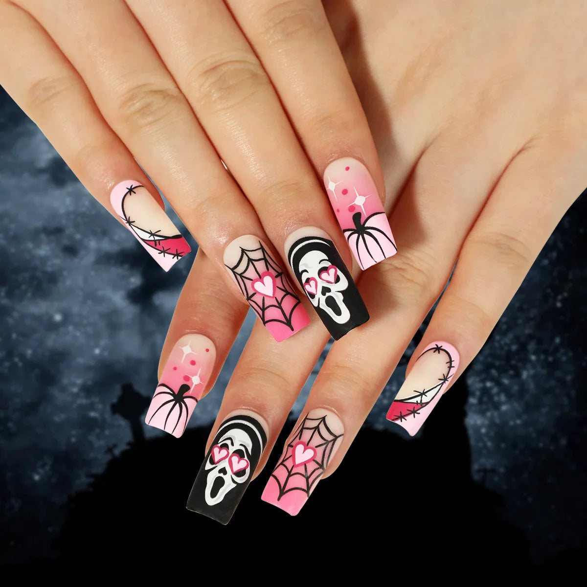 24pcsHalloween Fake Nails
