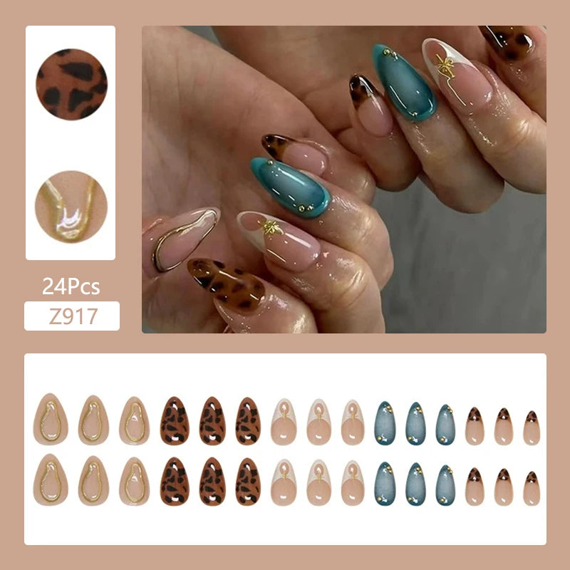 24Pcs/Set Cute and Playful Wearing False Nails