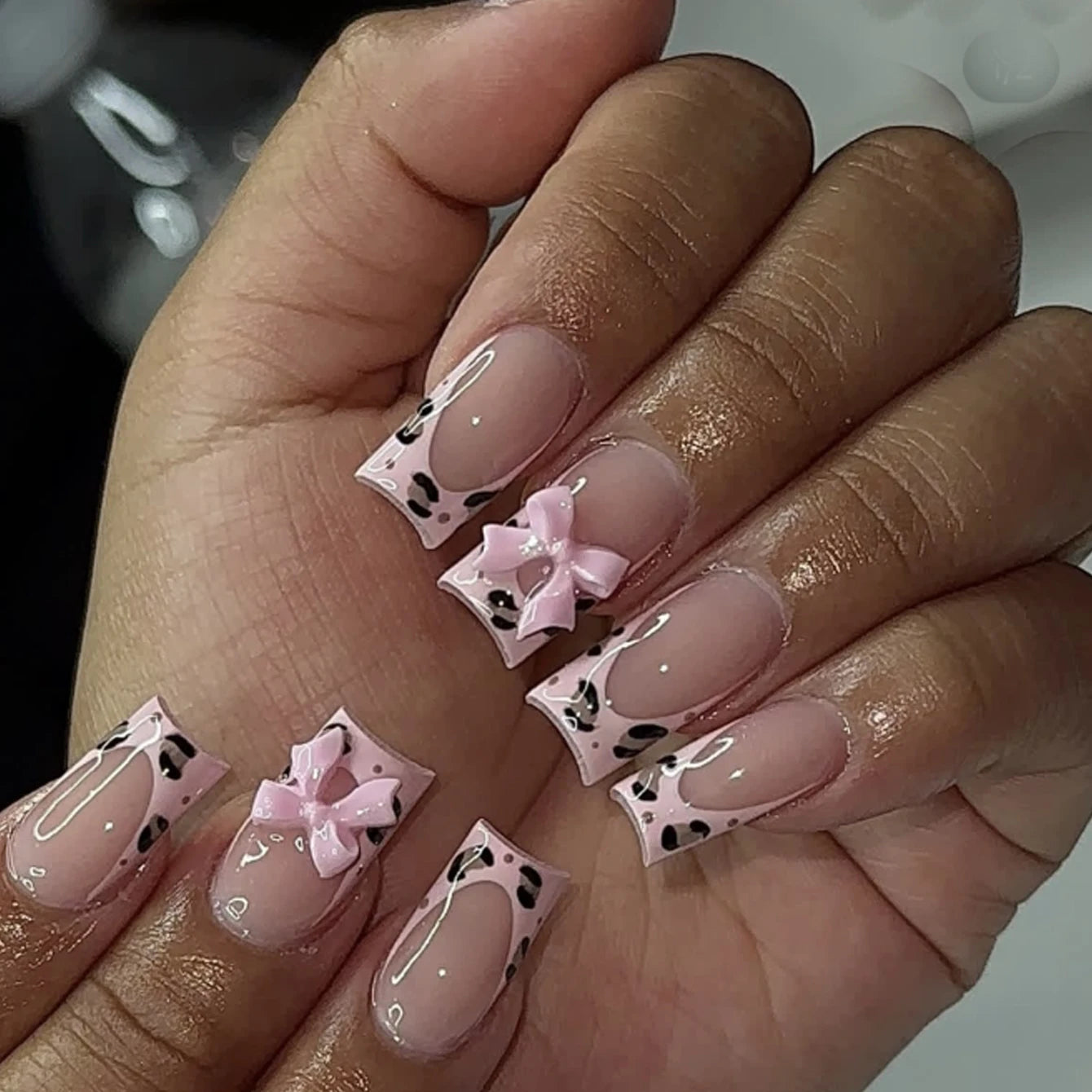 24pcs Ballet Fake Nails
