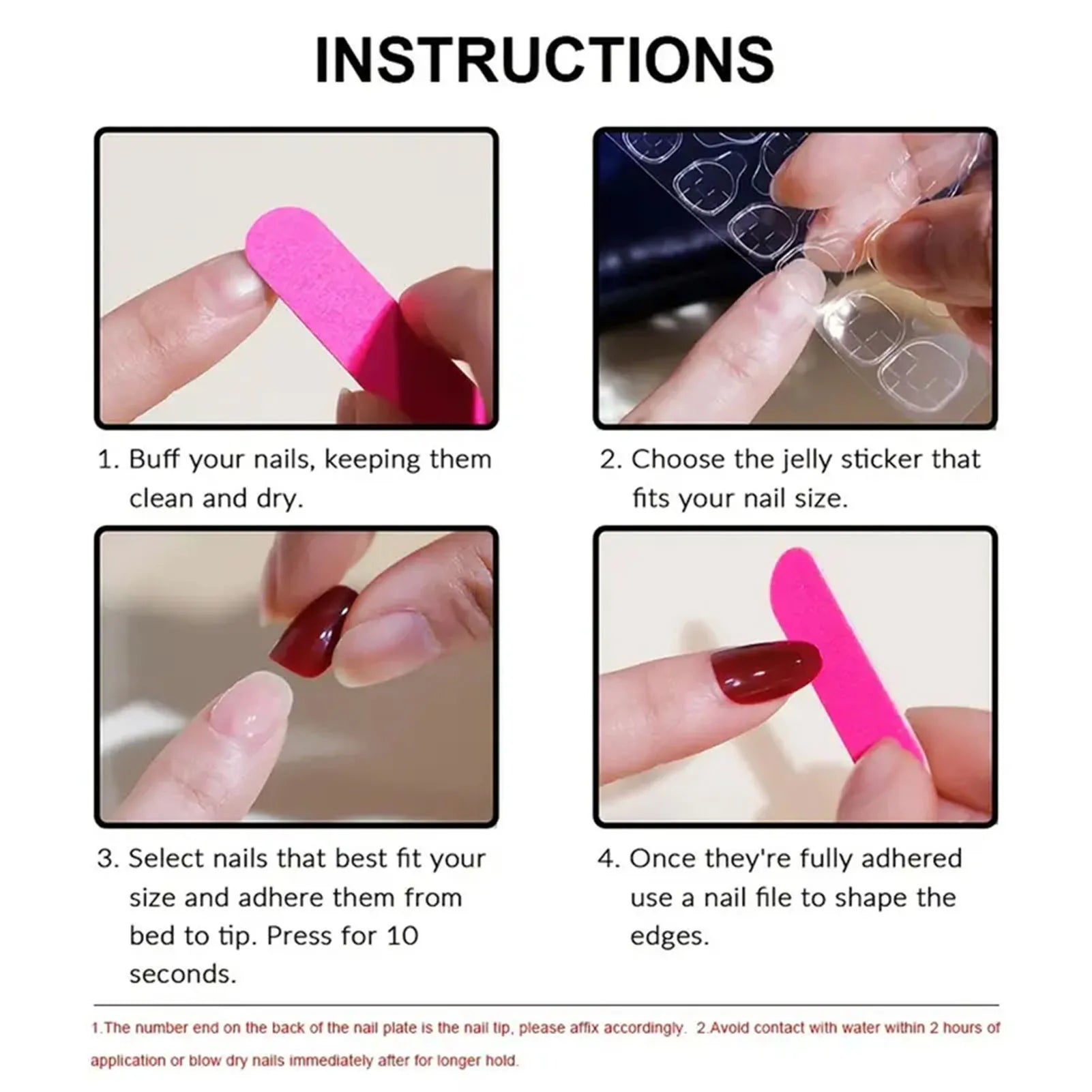 10pcsHandmade Press on Nails Blue