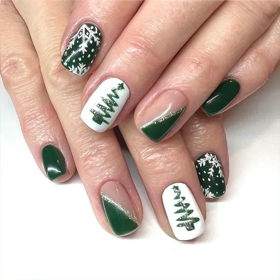 24Pcs Short Oval Press-On Nails
