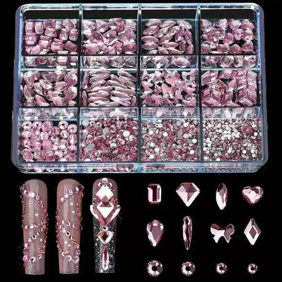 12 Grid/Box 3D Nail Gems