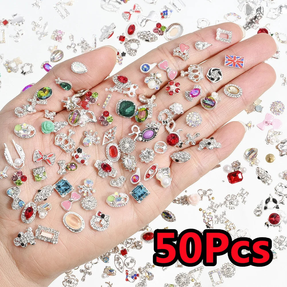 50Pcs 3D Mixed Random Luxury Nail