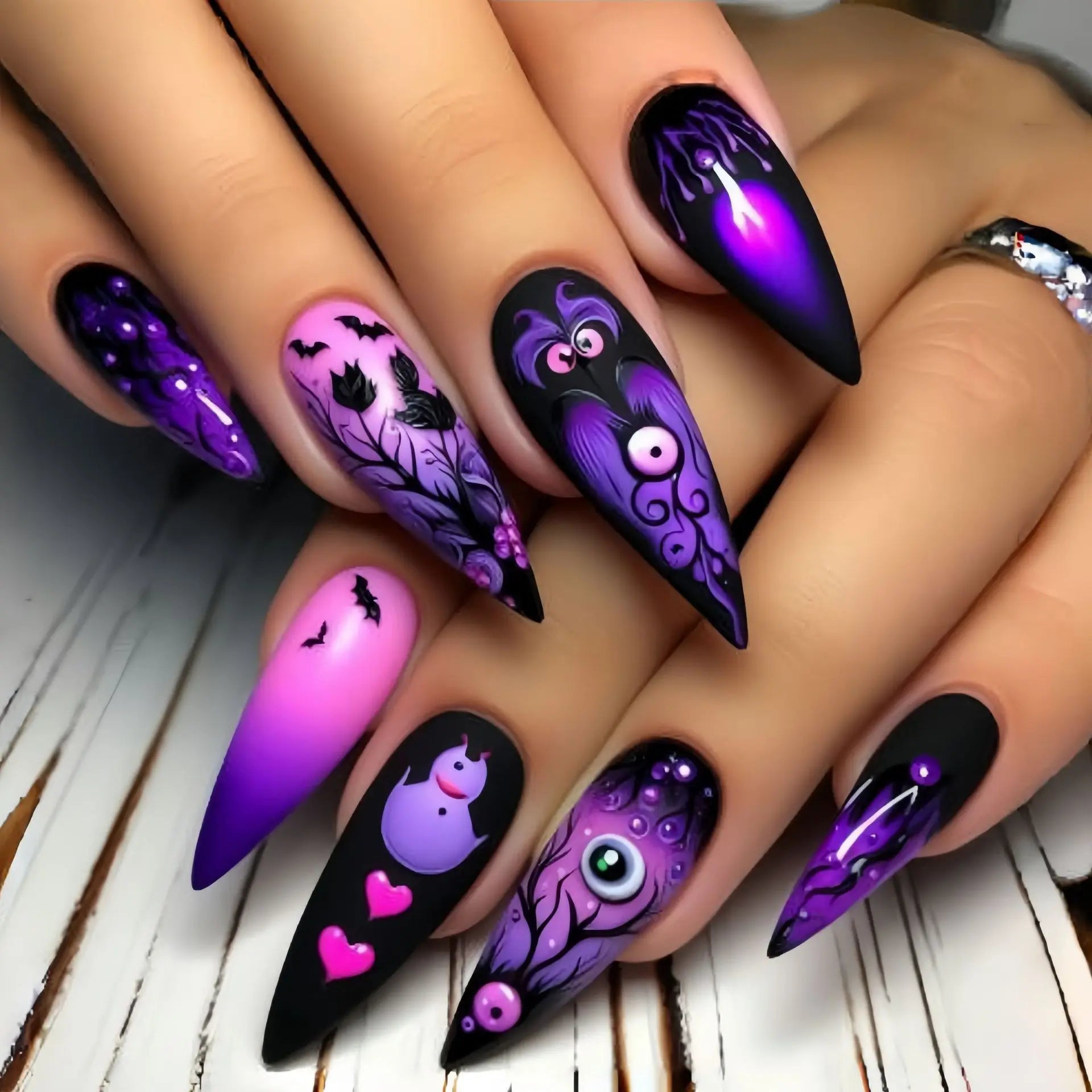 24pcs/set Medium fake nails for